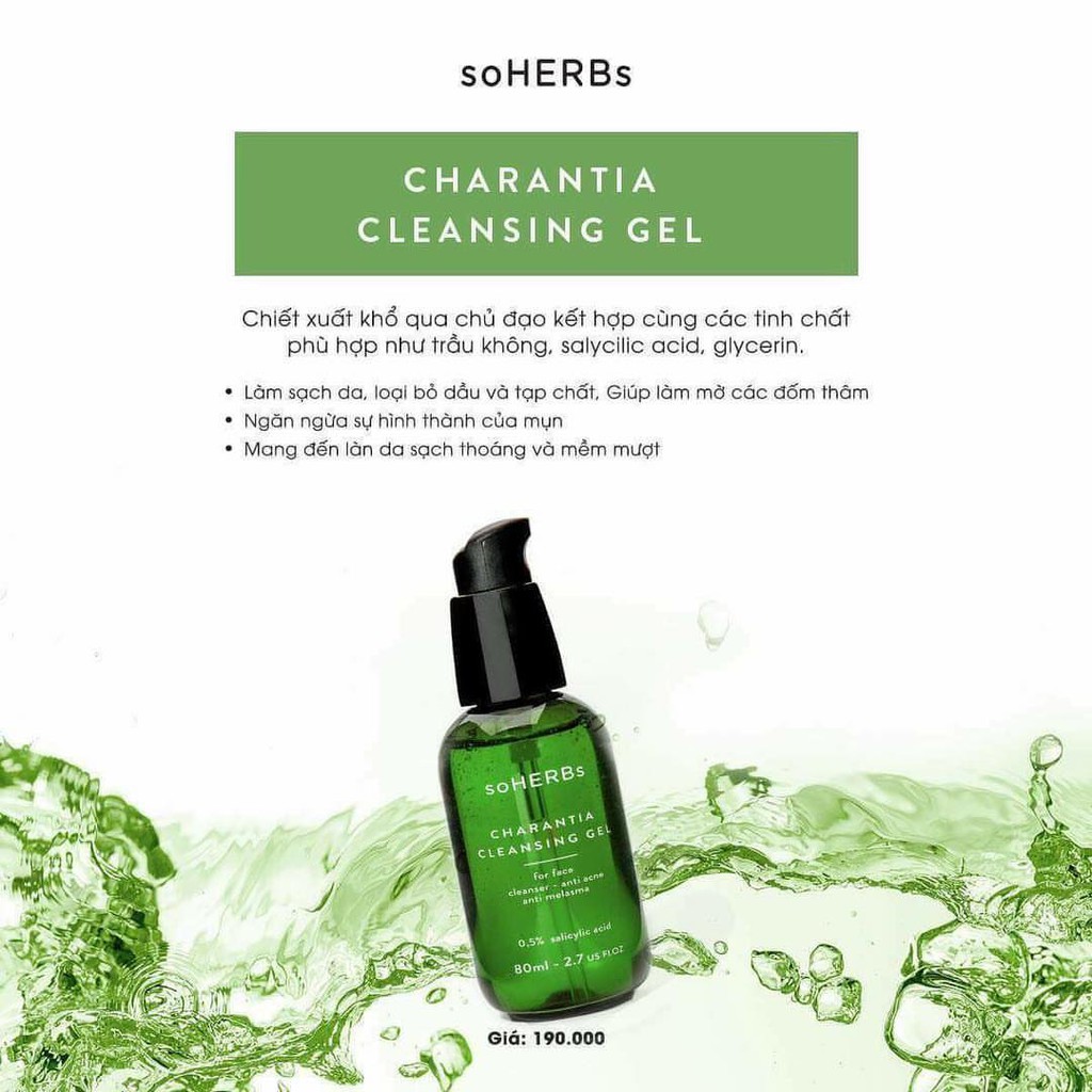 [HCM]SỮA RỬA MẶT SOHERBS TINH CHẤT KHỔ QUA RỪNG 80ML