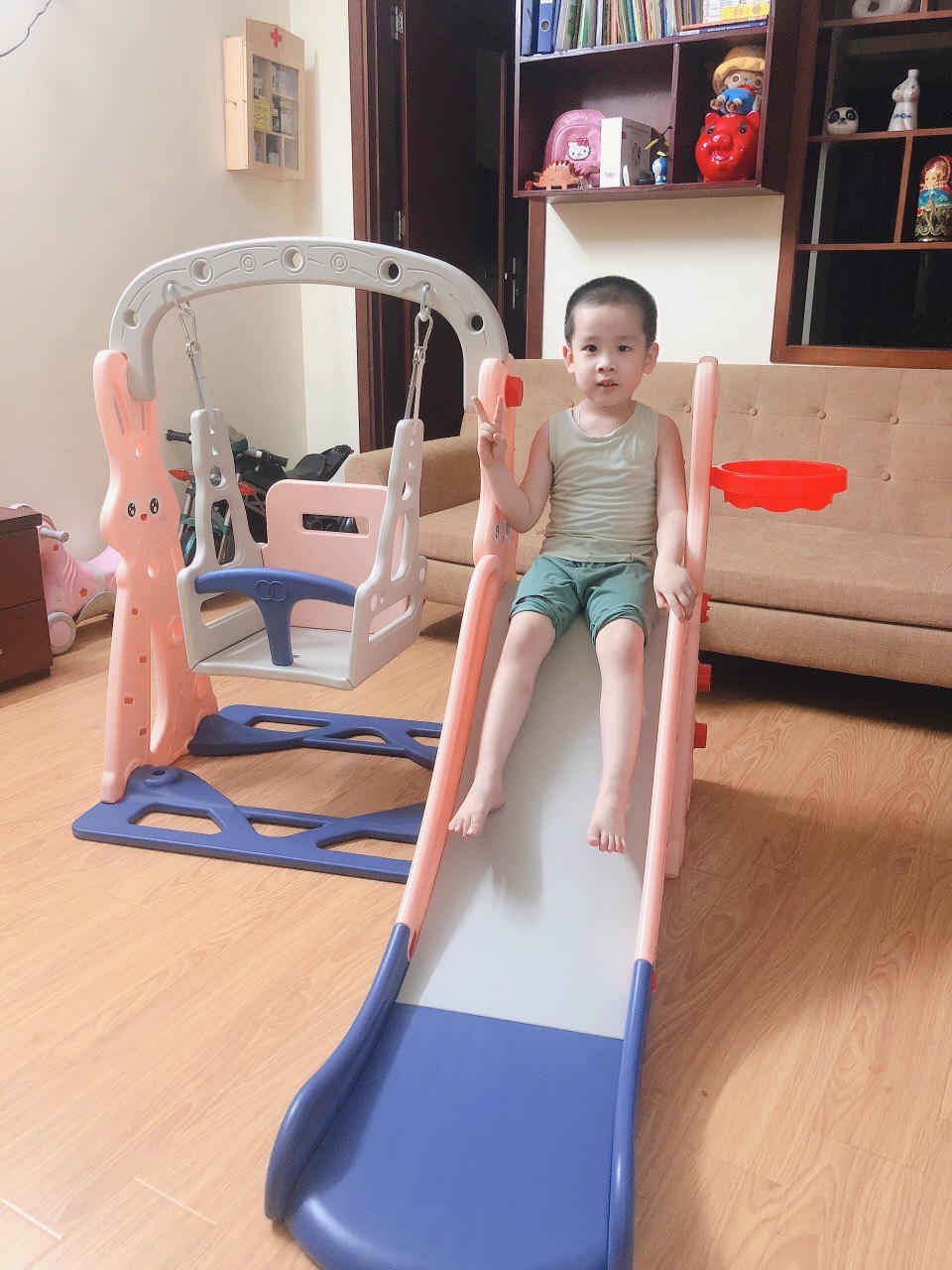 CẦU TRƯỢT XÍCH ĐU BÓNG RỔ THỎ (Liên hệ phí vận chuyển)