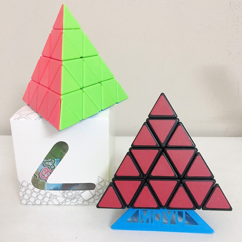Đồ Chơi Phát Triển Kỹ Năng Rubik Biến Thể Pyraminx Dạng Kim Tự Tháp 4x4 - Tặng Giá Đỡ