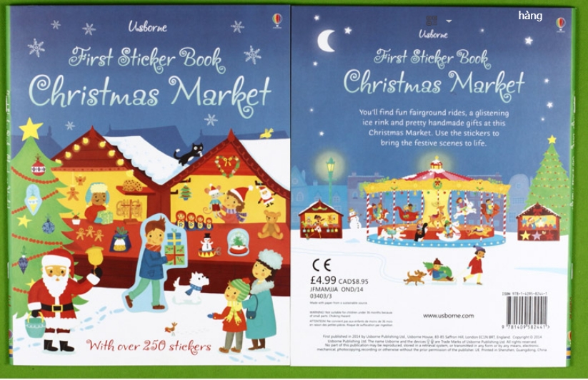 Usborne Sticker Book - Christmas market
