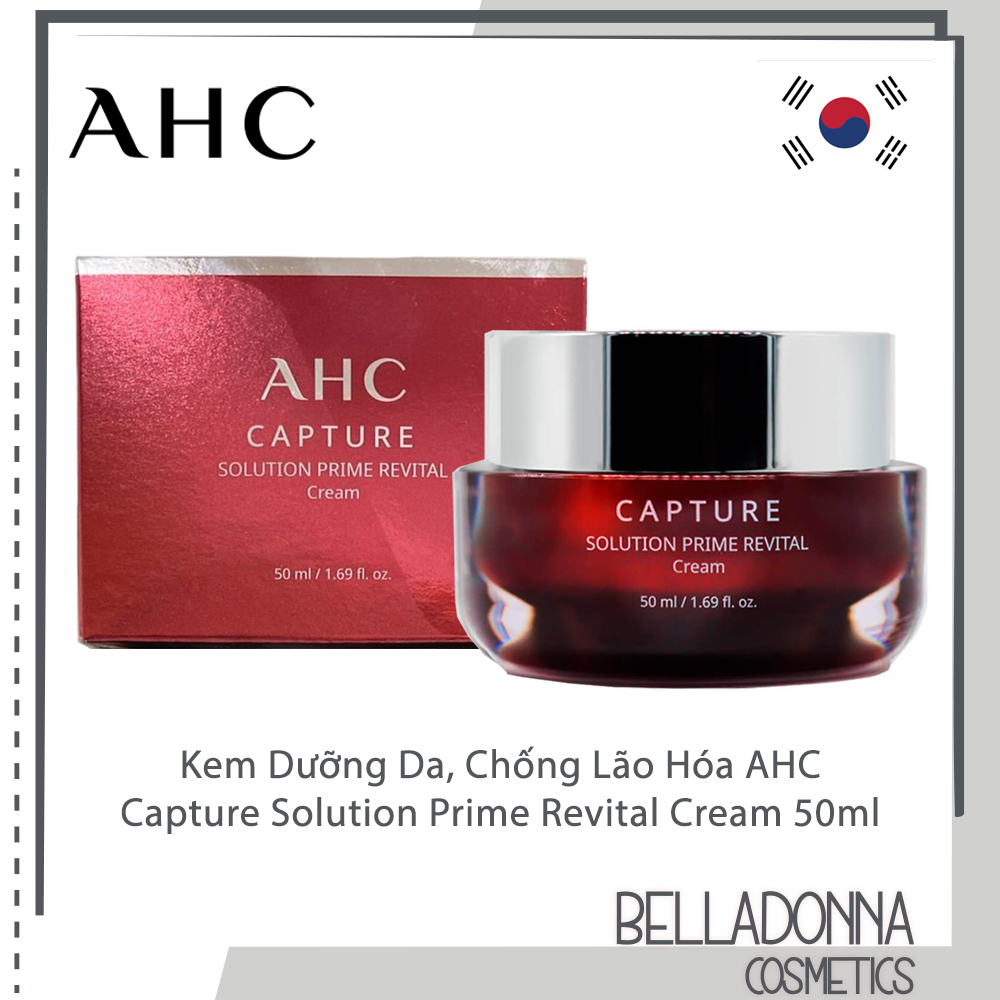 Kem dưỡng ẩm, trắng da, chống lão hóa ahc capture solution prime cream 50ml