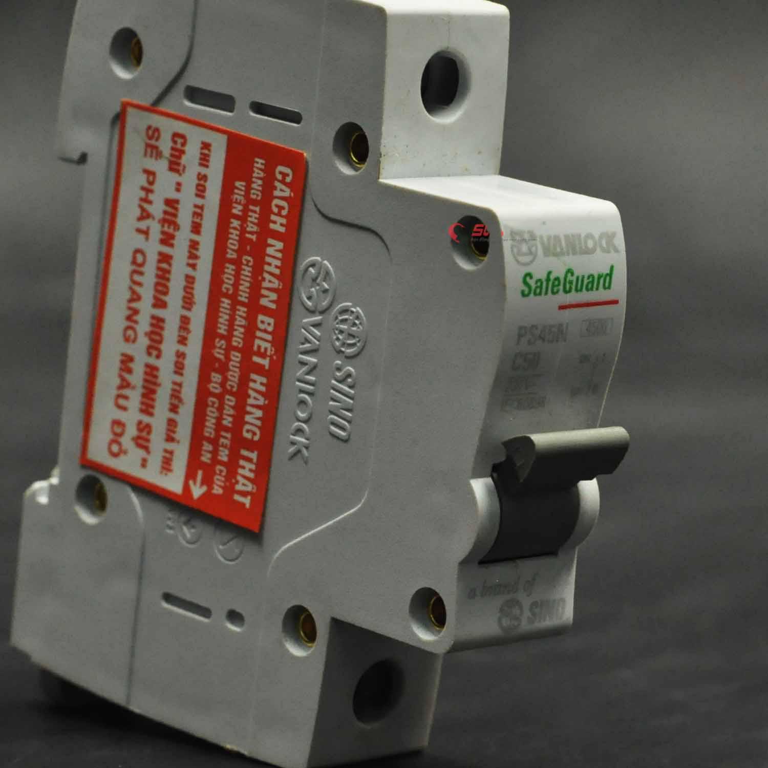 Cầu Dao Tự Đông 1 Cực Sino Vanlock - Model: PS45N