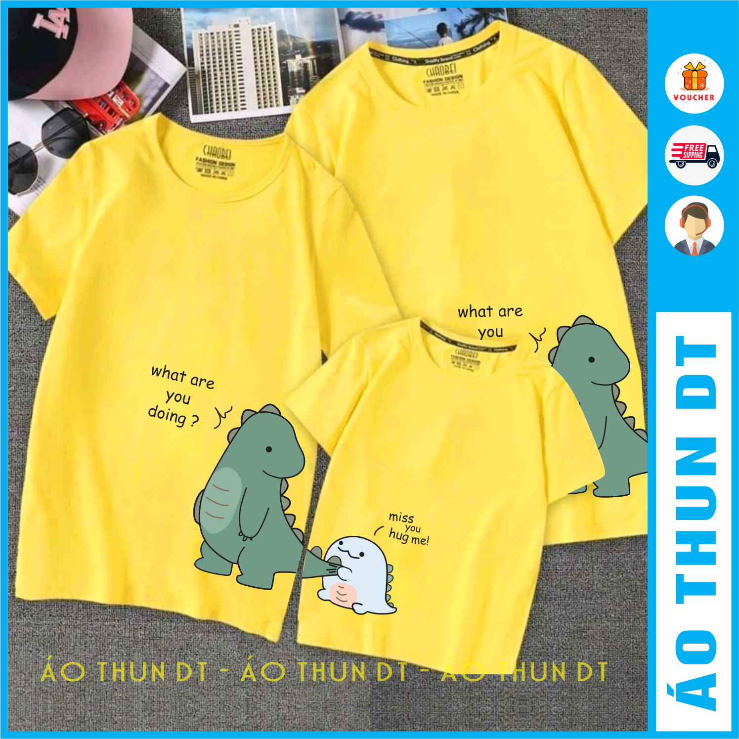 Áo gia đình Khủng Long đáng yêu