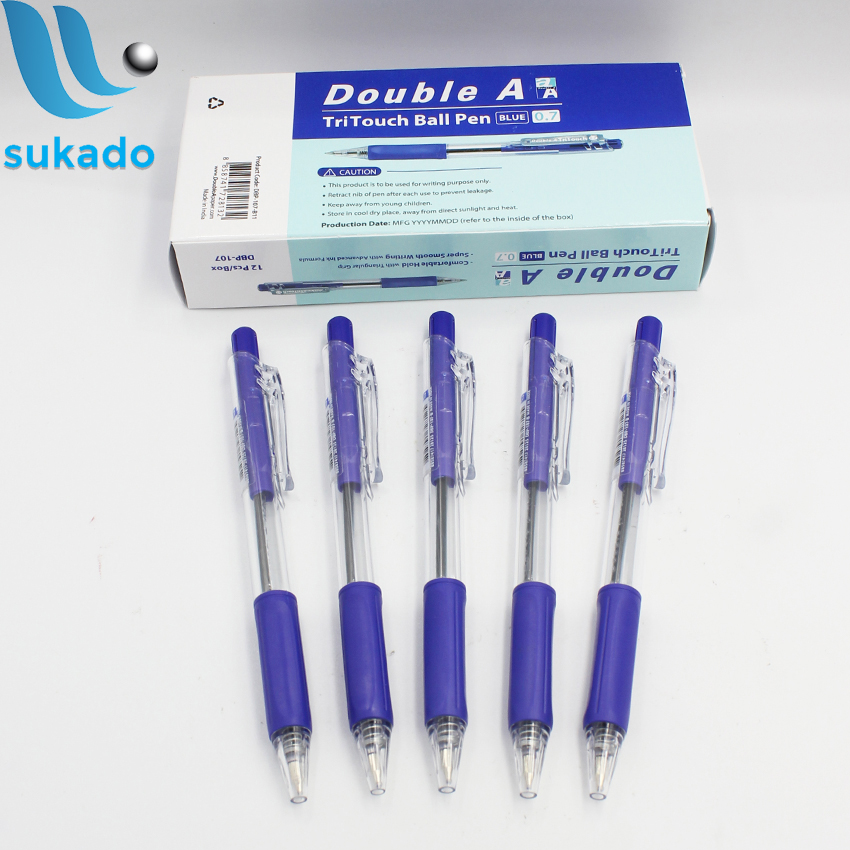Bút bi Double A Tritouch [Hộp 12 cây] đầu bút 0.7mm