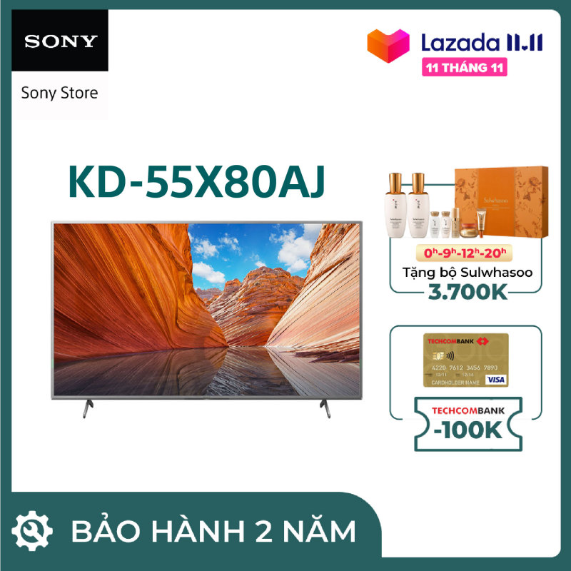 Bảng giá [Voucher 300k Follower]Smart Tivi Sony  4K 55 inch KD-55X80AJ - Độc quyền online