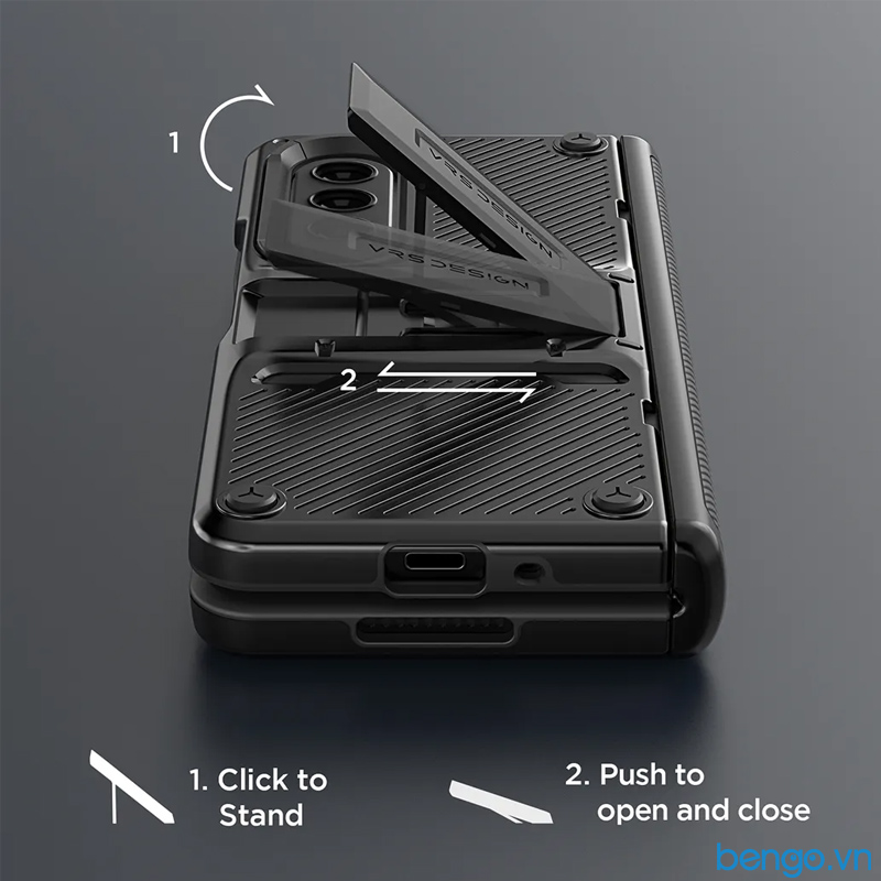 Ốp Lưng Samsung Galaxy Z Fold 4 5G VRS Design QuickStand Active