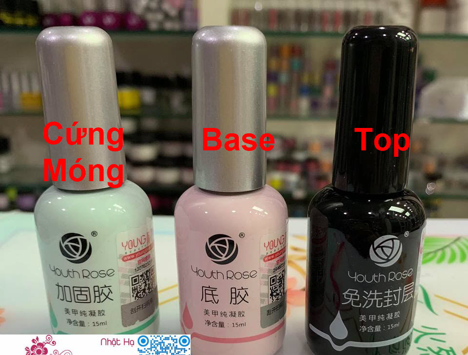 Base top cứng móng hoa hồng - lẻ 1 chai