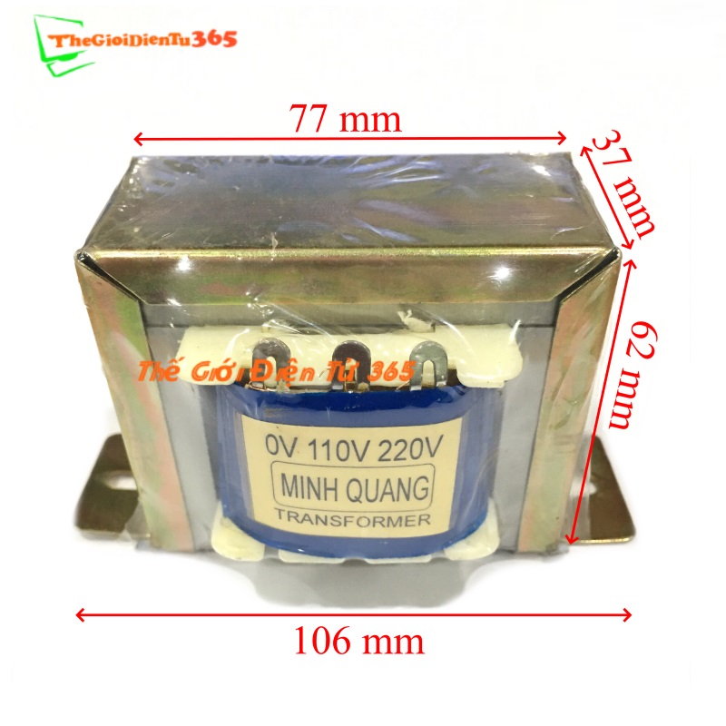 Biến áp nguồn 5a nhiều mức nguồn ra 6v 9v 12v 15v 18v 24v