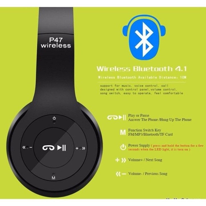 [ KHUYẾN MẠI KHỦNG ] Tai Nghe Chụp Tai Bluetooth P47, Tai Nghe P47 Không Dây Cao Cấp Hỗ Trợ Cắm Thẻ Nhớ 1 Đổi 1