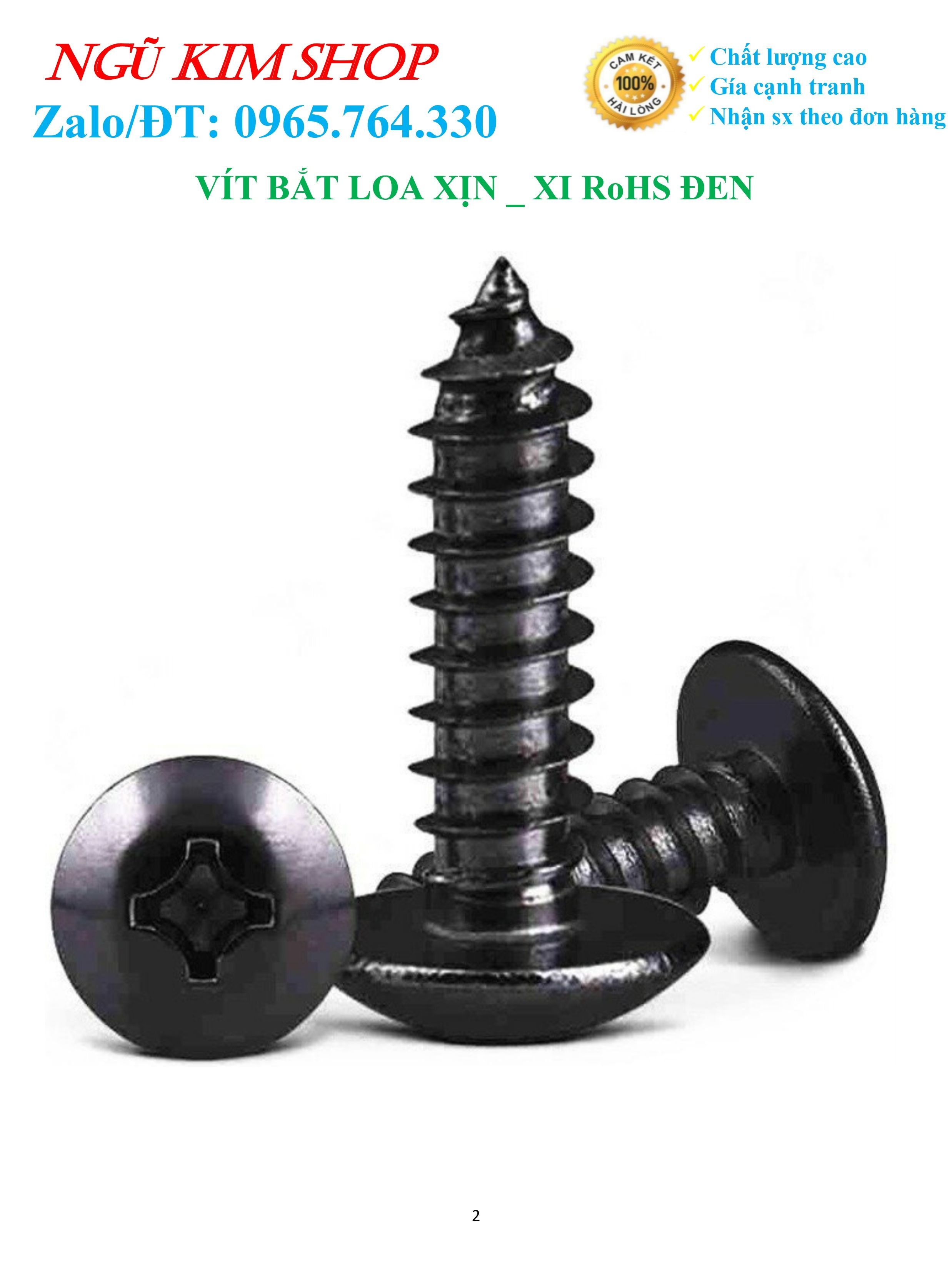 Genuine Speaker Screws M4, M4.5, M5 Black Plated