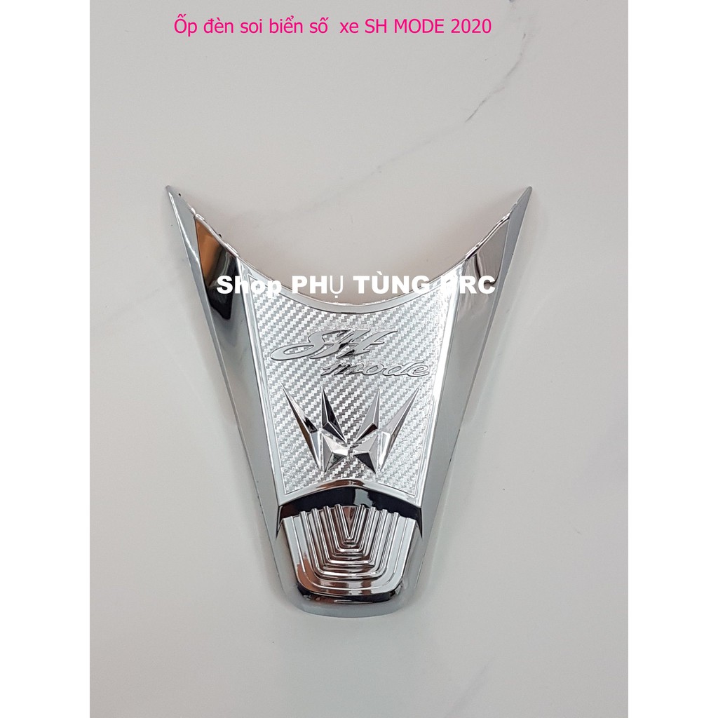 Ốp đèn soi biển số mạ CROM xe SH MODE 2020 - 2021  trở lên.