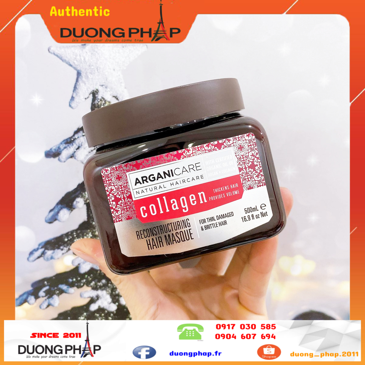 Kem ủ tóc Arganicare Collagne 500ml