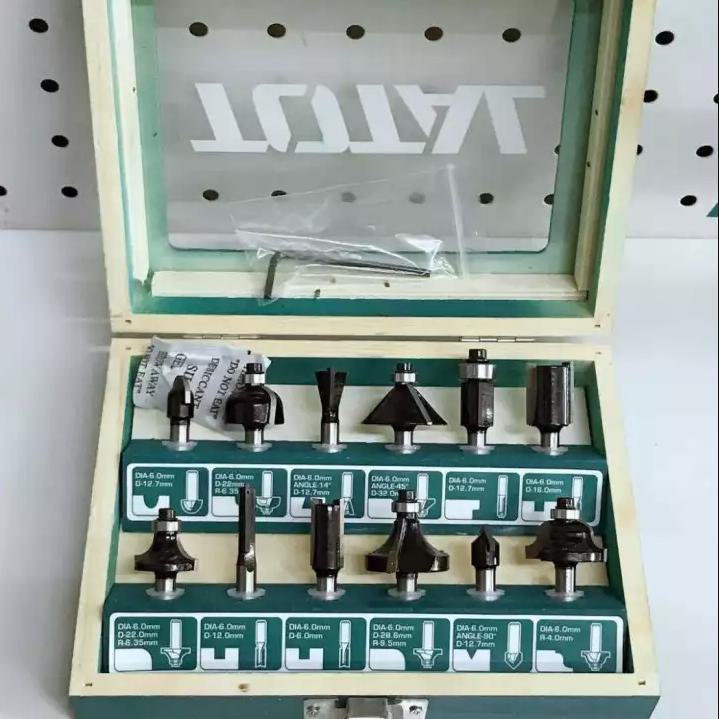 8mm bộ 12 mũi phay gỗ total tacsr1121