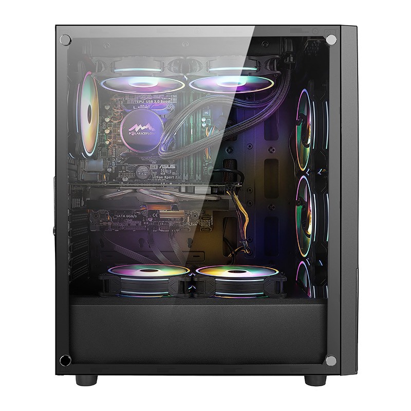 [HCM]CASE AAP DIAMOND GAMING Mặt trước dãy Led RGB (Hông Kính Cường Lực)