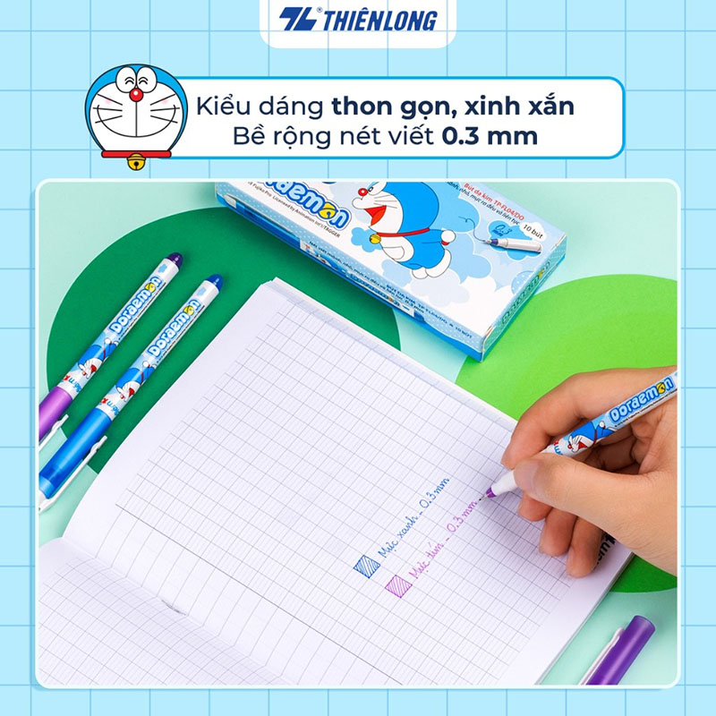 Bút dạ kim Thiên Long - Điểm 10 Doraemon TP-FL04/DO - 0.3mm