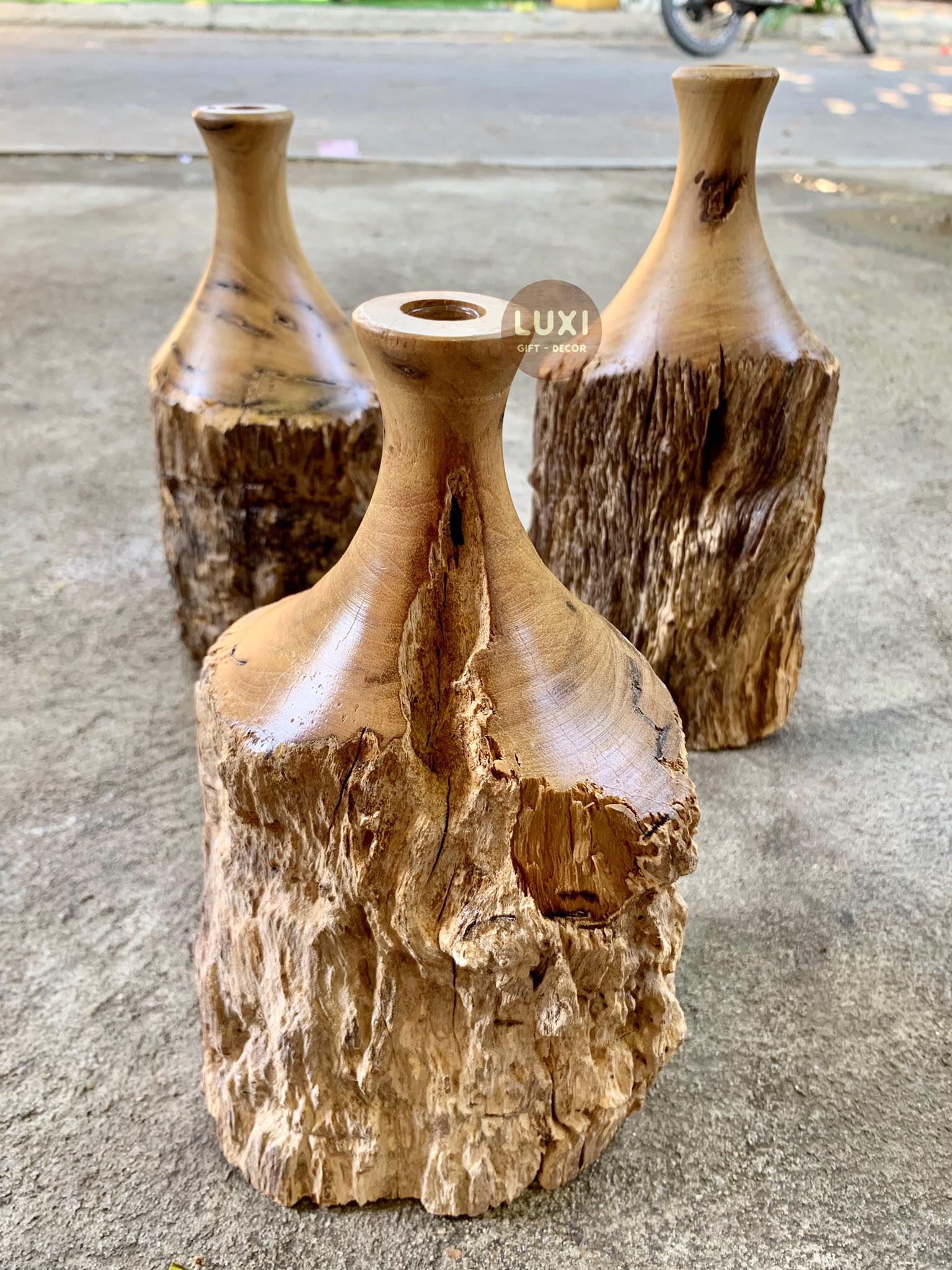 Bình hoa gỗ - decor