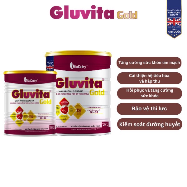 (Hoả Tốc HCM, Date Mới) Sữa bột Gluvita Gold 900g - Vitadairy (Bibistore)