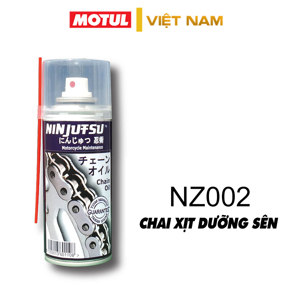 Chai xịt dưỡng sên Samurai NZ002, chai xịt Ninjutsu NZ002 bôi trơn xích giúp vận hành tốt hơn, êm ái hơn