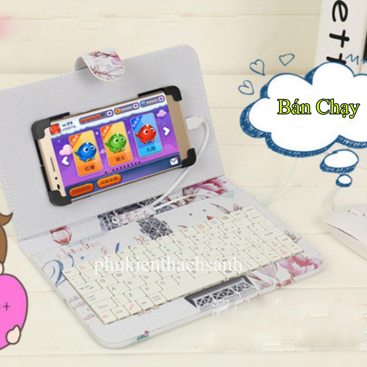 Bao da bàn phím cho máy tính bảng từ 4.5-7 inch + Tai nghe chụp tai Biro