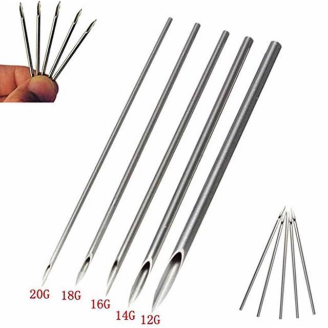 10 Kim xỏ khuyên chuyên dụng Đủ size 13-14-15-16-17-18G