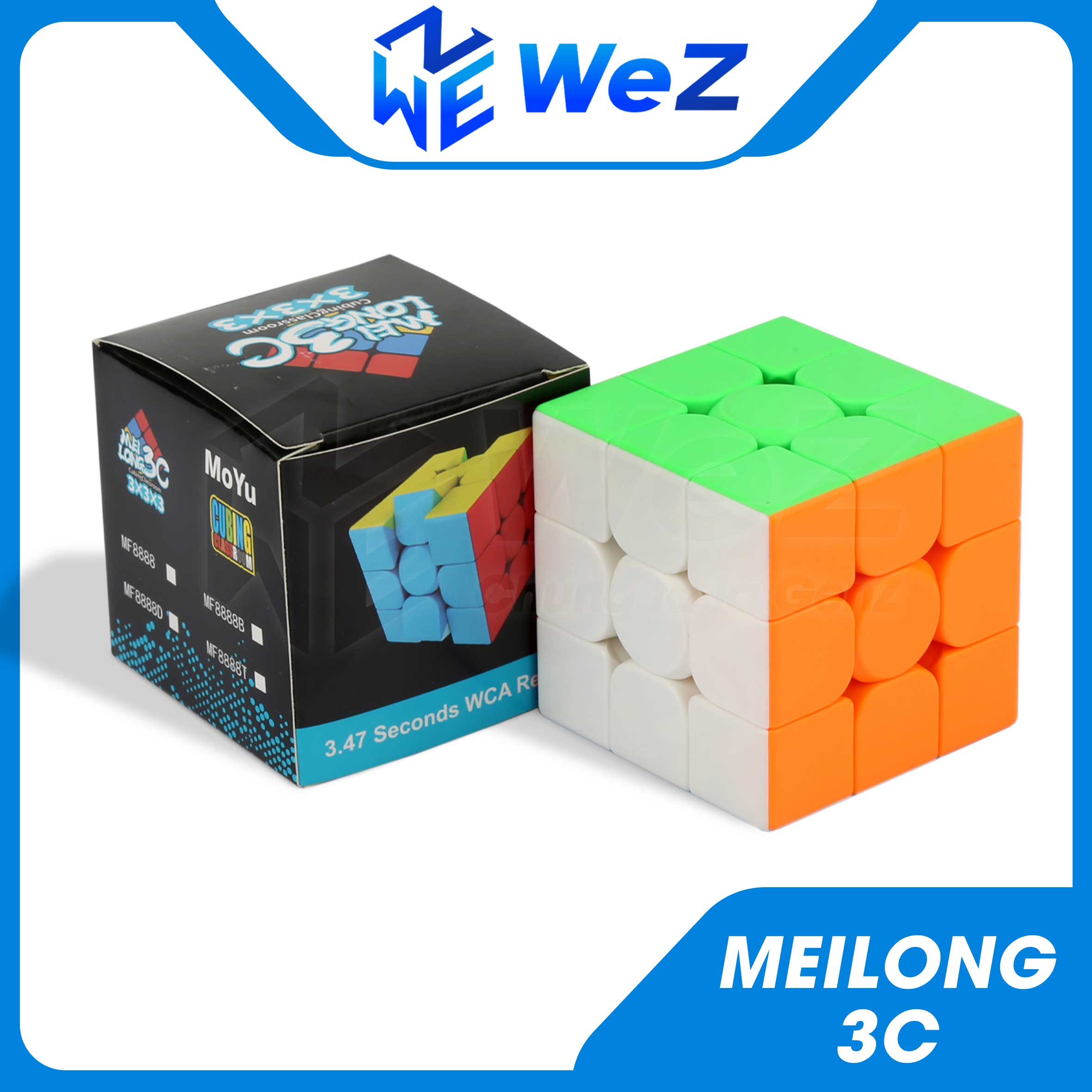 Rubik's cube 3x3 Moyu Meilong 3C mfjs Rubic 2022 stickerless-intellectual development toy for baby-Wez toys