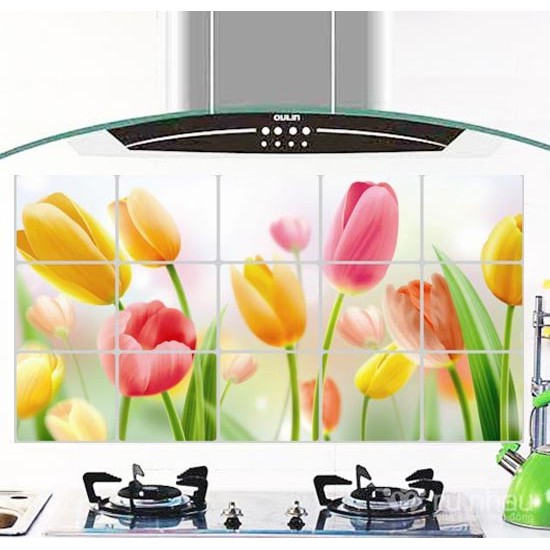 Combo 2 giấy dán tường bếp chịu nhiệt