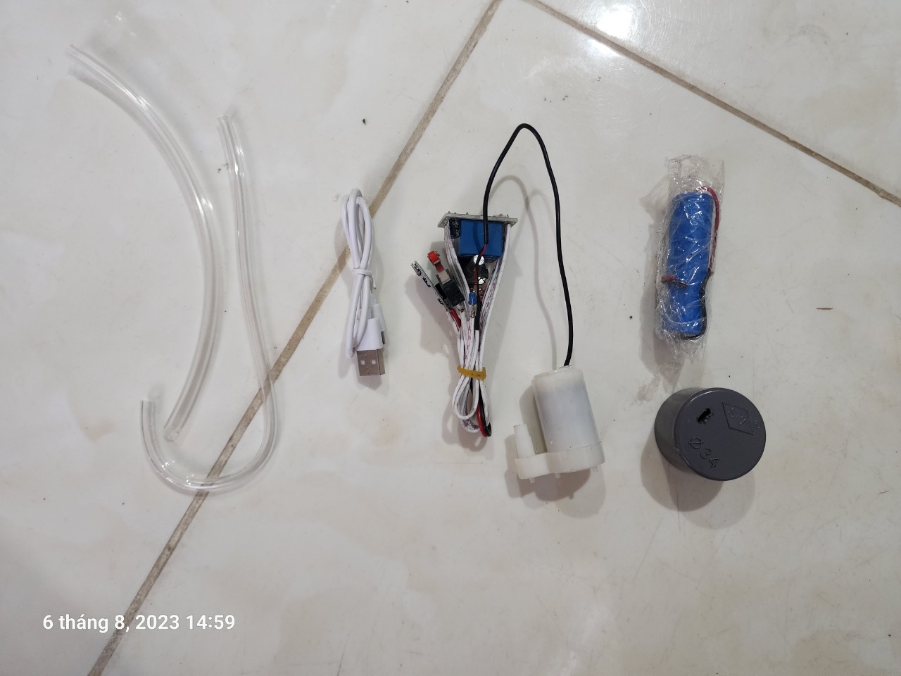 Combo Mạch Chế Máy Rót Rượu Tự Động 3v7 Hàn sẵn pin samsung 1500mah