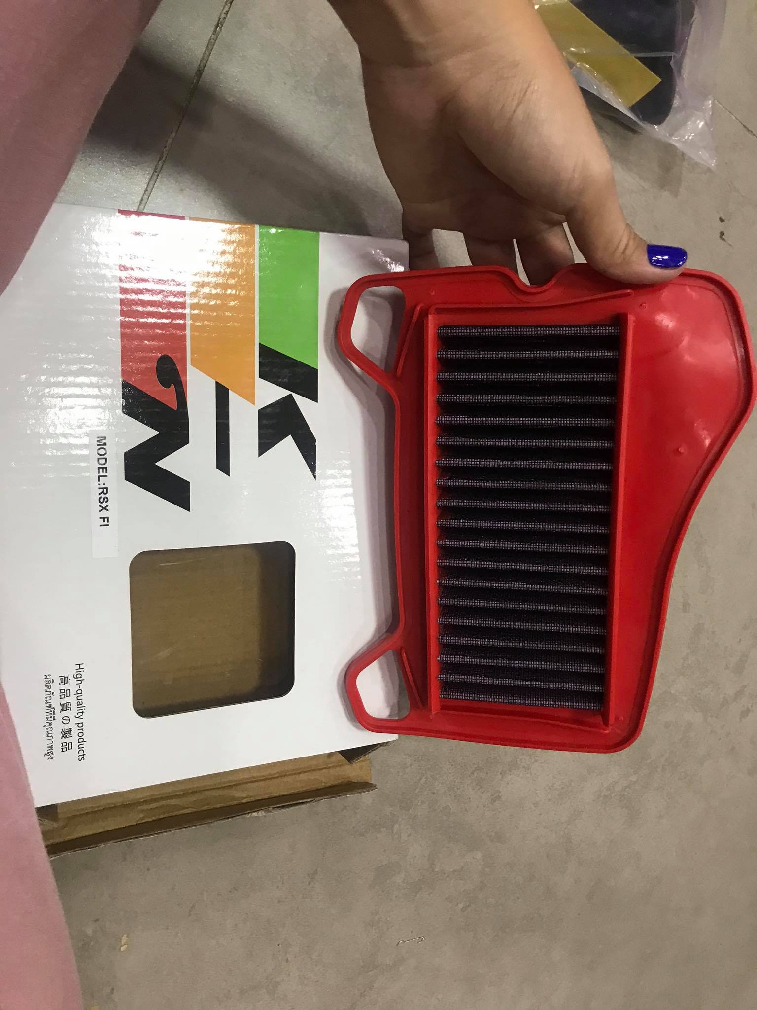 Lọc gió đỏ KN cho Wave RSX Fi