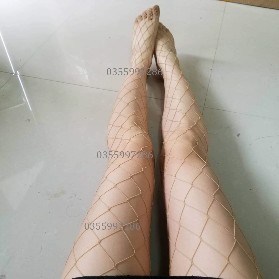 Quần tất lưới màu da co giãn freesize