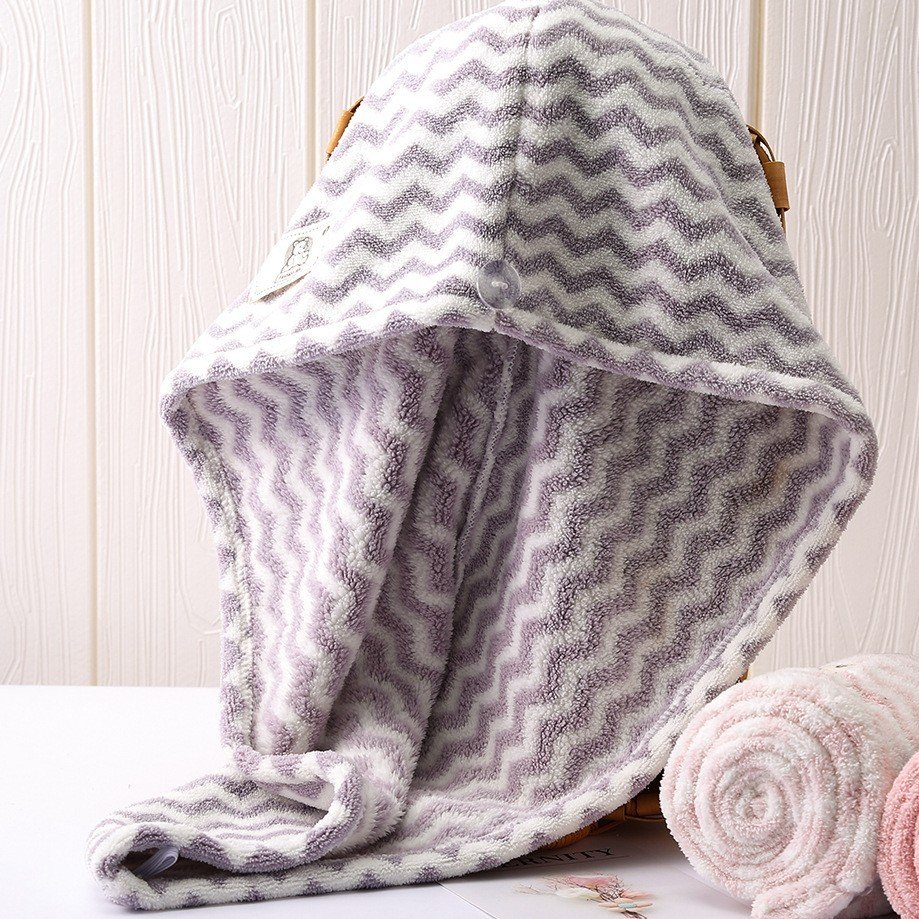 Khăn Quấn Ủ Tóc, Khô Tóc Siêu Tốc ( 100% vải cotton siêu thấm hút, mềm mịn)