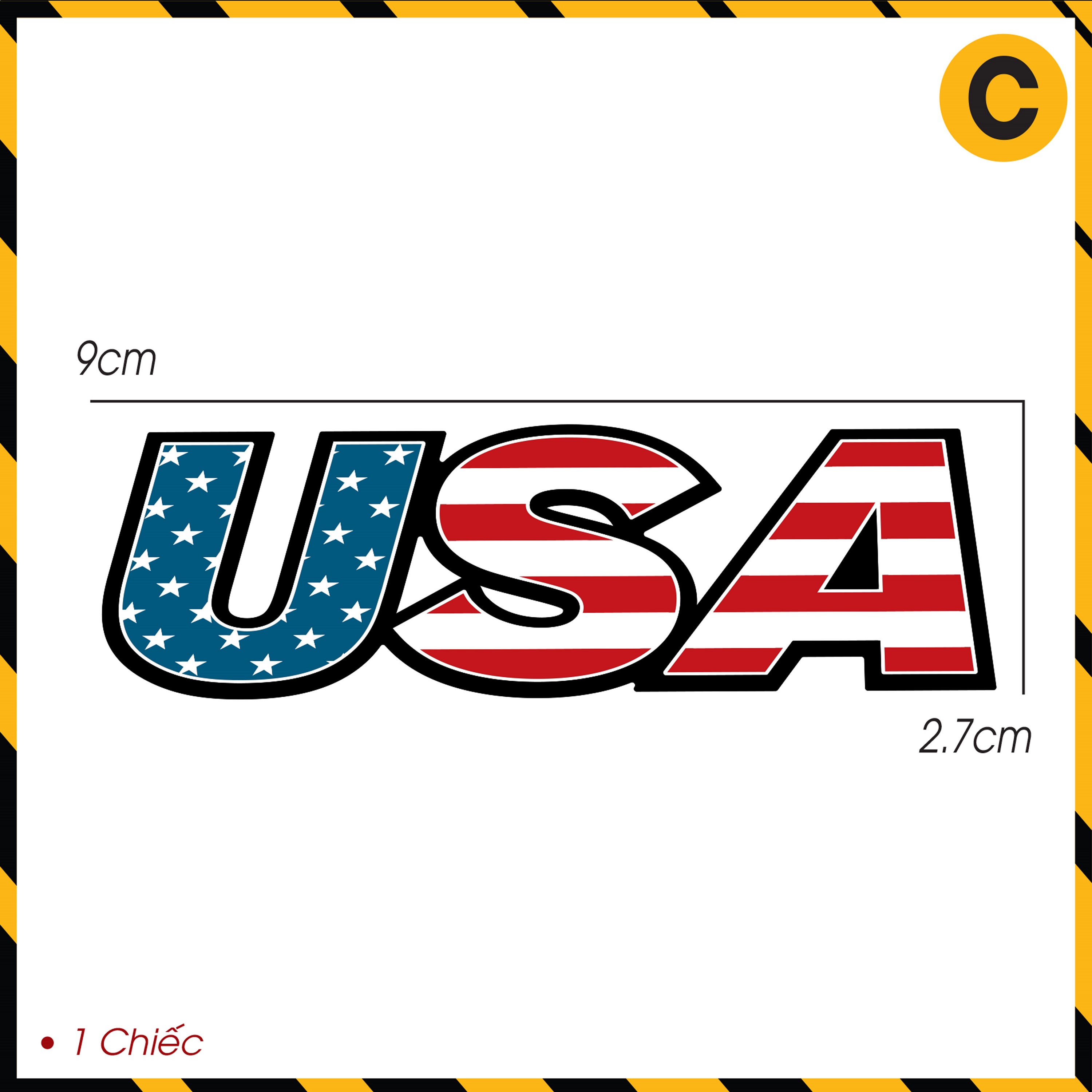 Tem Xe Cờ Mỹ Dán Xe Máy, Xe Điện, Ô Tô, Thiết Bị Công Nghệ - Tem USA Cao Cấp Chống Nước, Bền Màu, Dễ Sử Dụng - Azdecal
