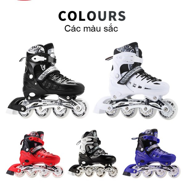 [Có sẵn]Giày trượt patin Longfeng 905 cao cấp tặng 5 phụ kiện lót giày + ốc vít + chướng ngại vật