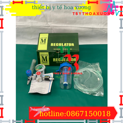 đồng hồ oxy gắn bình kimura có Van điều áp