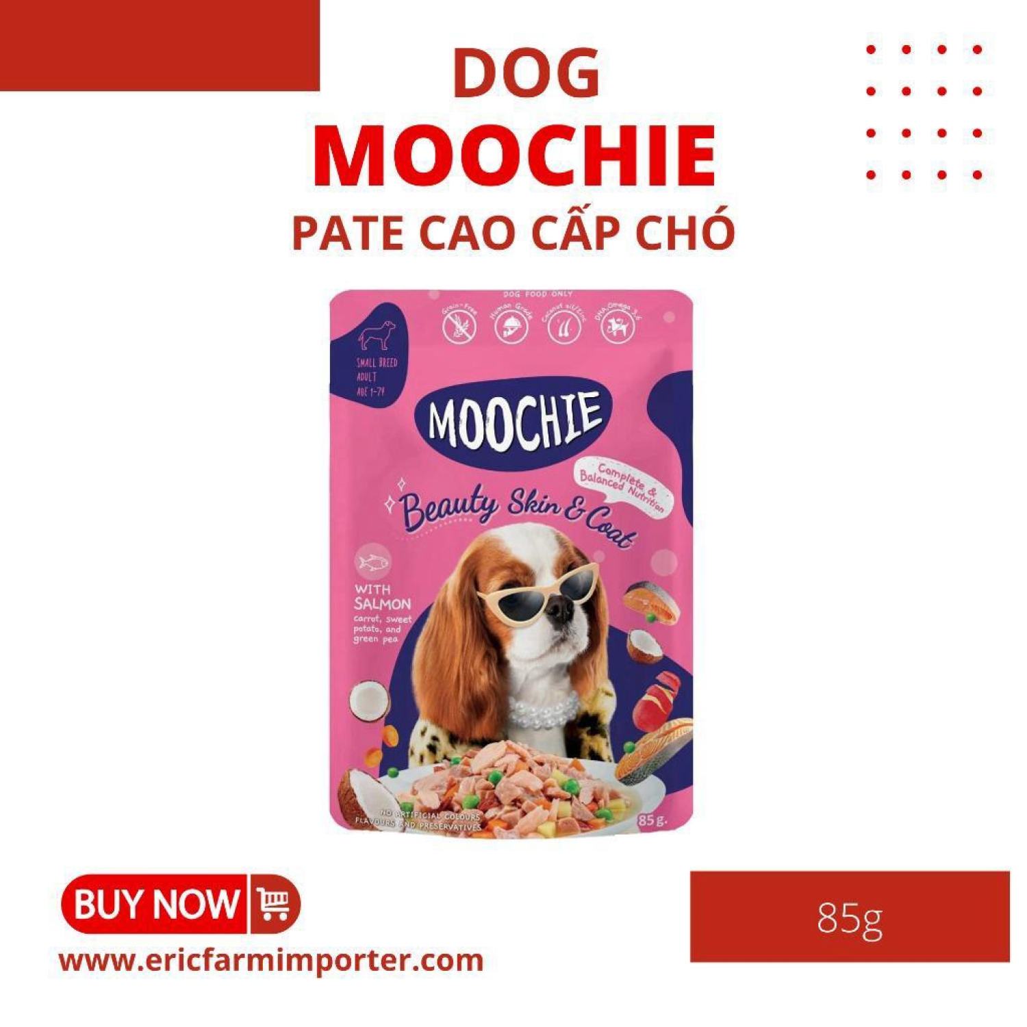 Pate Moochie Chó 85g  FREE SHIP  Sốt Bò Gà, rau củ quả