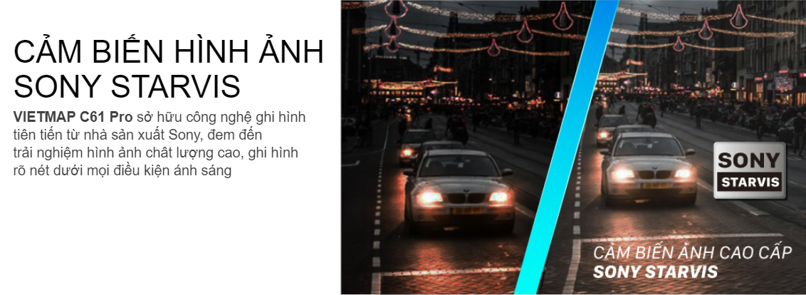 Camera hành trình Vietmap C61 Pro [ Tặng thẻ nhớ 32G + Bảo hành 1 năm]