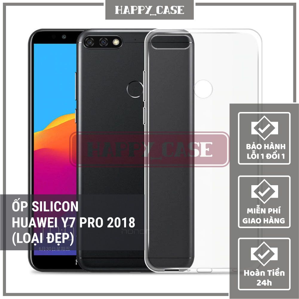 Ốp Lưng Điện Thoại Huawei Y7 Pro 2018 (Loại Đẹp) Thin Transparent Silicon