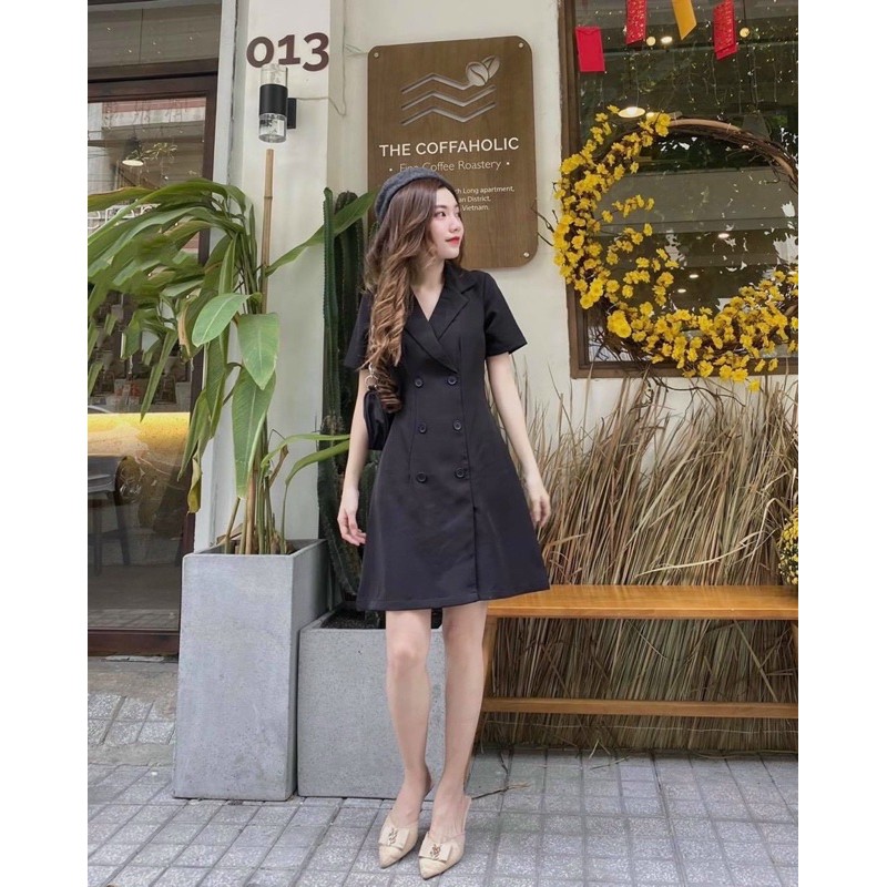 ĐẦM CỔ VEST THANH LỊCH, TRẺ TRUNG (có ảnh thật) MS63