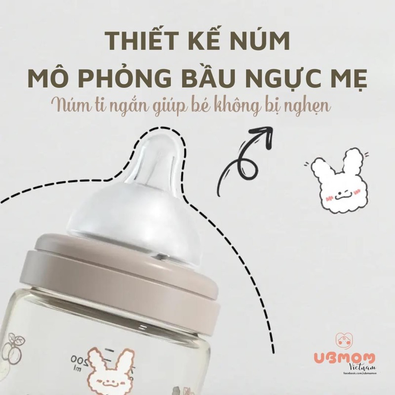 [ CHÍNH HÃNG ] BÌNH SỮA UBMOM NỘI ĐỊA HÀN 200ML/ 280ML