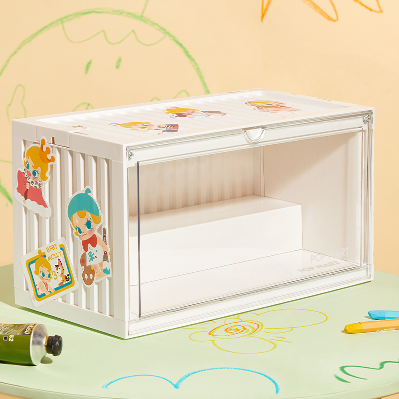 POP MART Baby MOLLY When I Was three！Series Action Figures - Container Luminous Figure Display Box