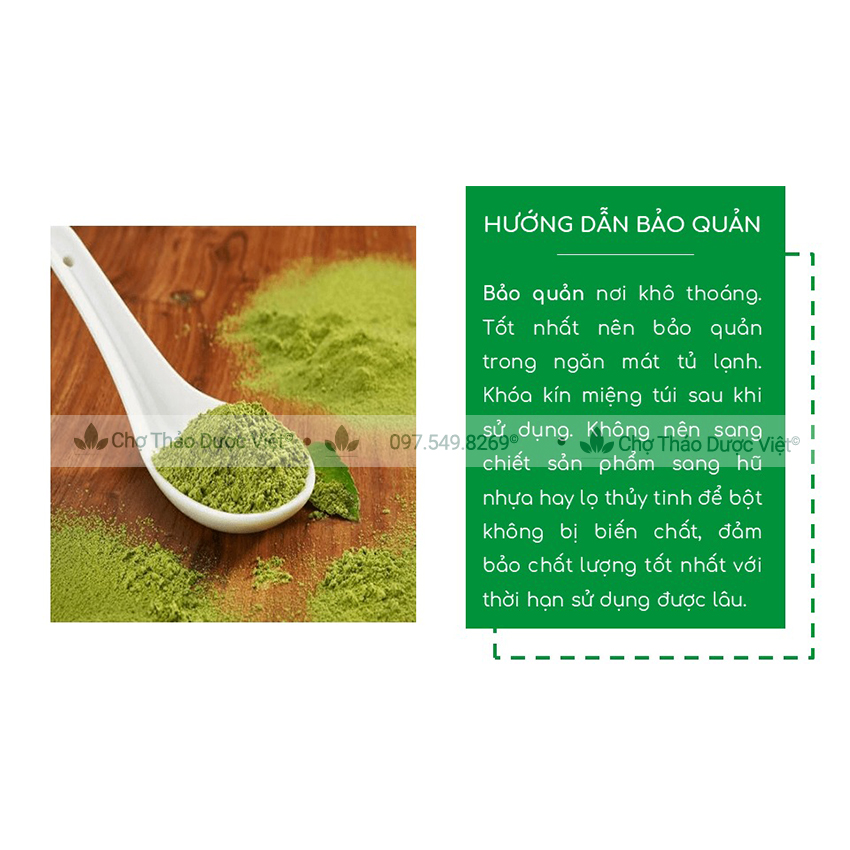 Bột lá sen nguyên chất 100g (Hỗ trợ giảm mỡ máu, thanh lọc cơ thể, an thần) - Chợ Thảo Dược Việt
