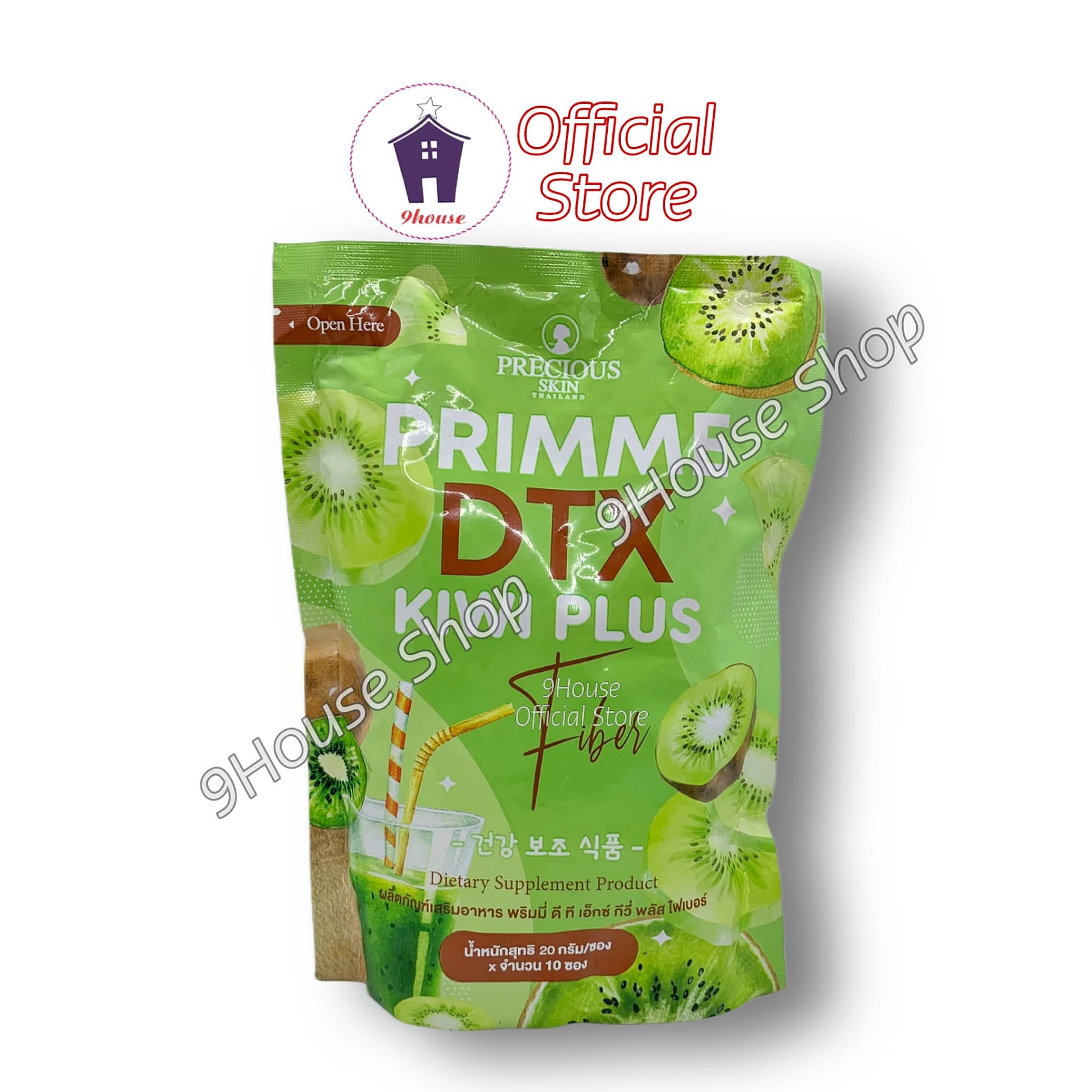 01 nước uống trái cây hòa tan detox đẹp dáng precious primme dtx kiwi plus fiber thái lan