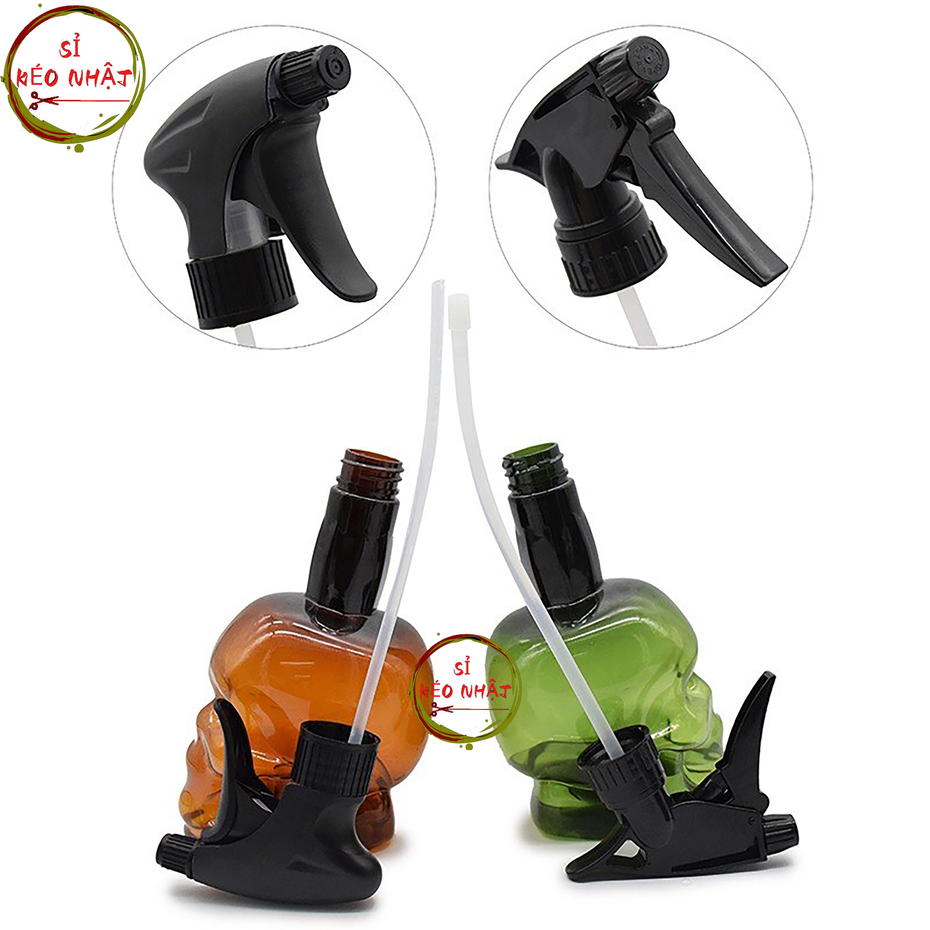 [HCM]Bình xịt nước cắt tóc hình đầu lâu thợ làm tóc chuyên dùng
