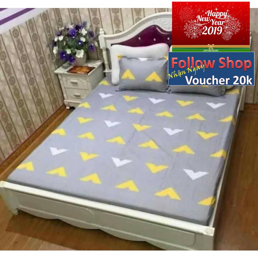 Bộ ga chun và 2 áo gối mỏng dành cho mùa hè ( Phù Hợp Nệm 1m8x2m) (RVT)