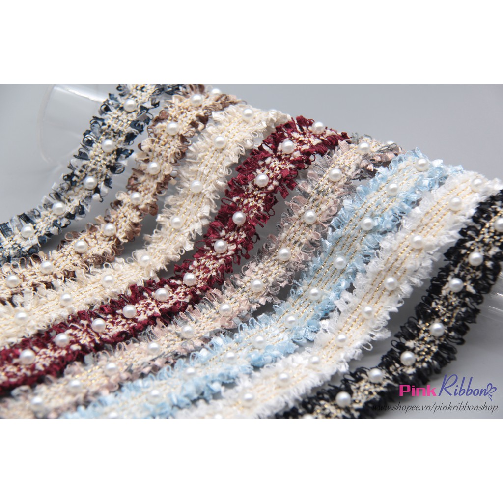 Ruy Băng Dạ Tweed Gắn Trai 2.2cm