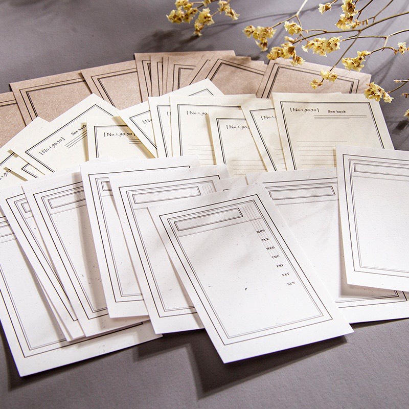 Set 30 giấy note/ giấy nền Letter garden