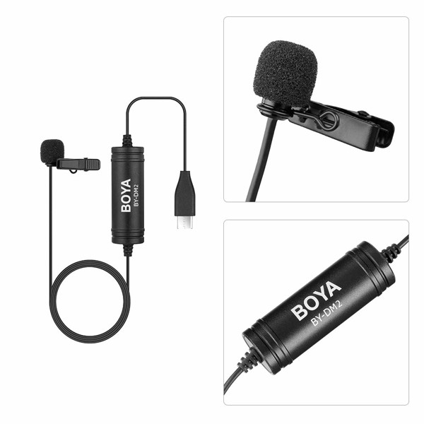Micro Đôi Cài Áo Cổng Type C Boya BY-DM2