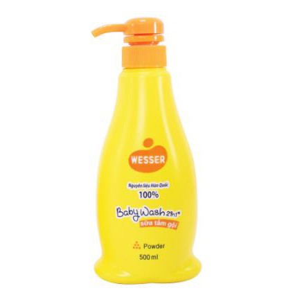 Sữa tắm gội Wesser 2in1- Powder (cam)