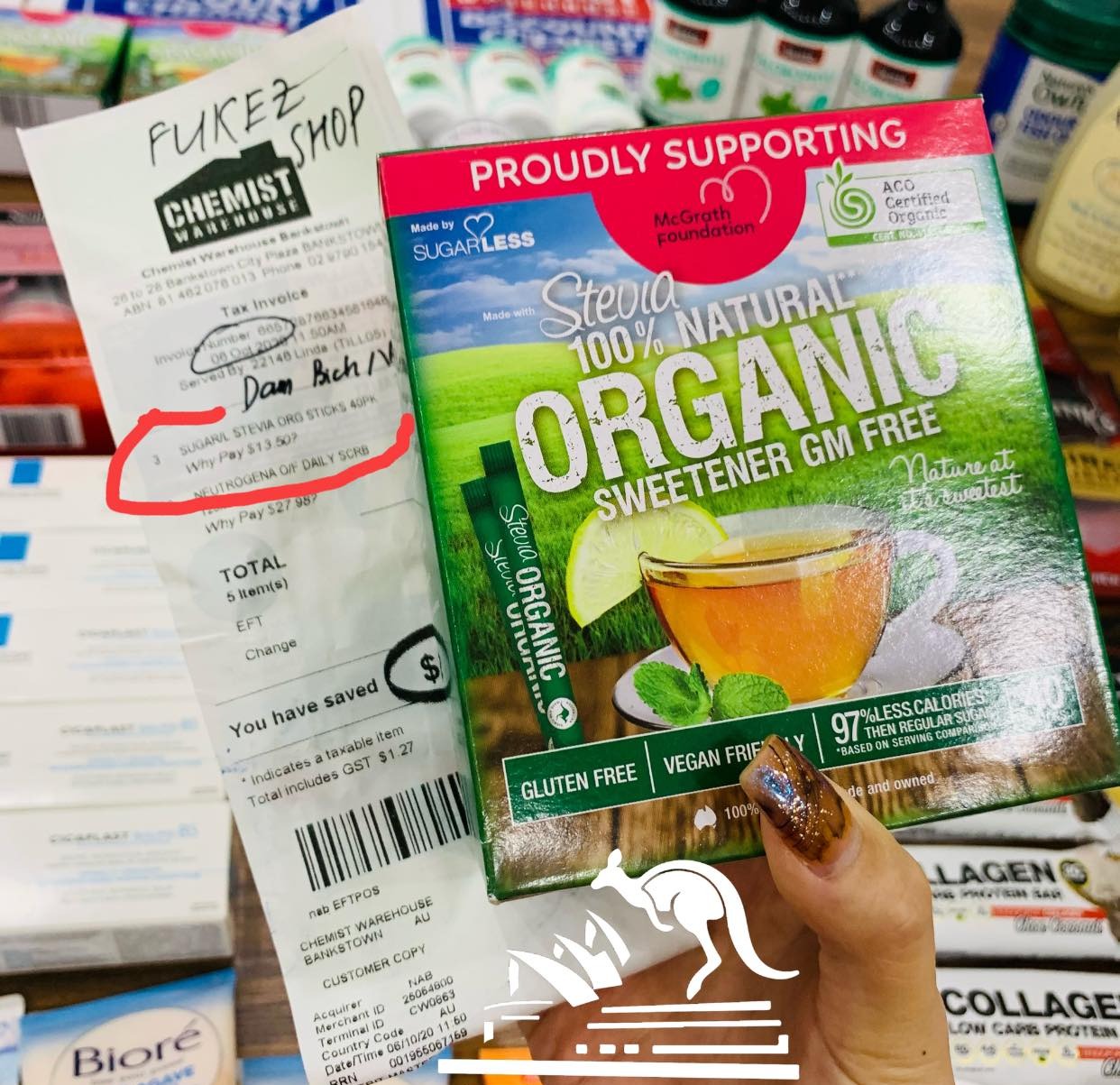 Đường cỏ ngọt Stevia Organic hộp 40 gói