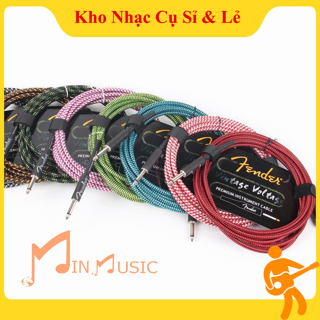 Dây jack guitar hiệu fender 6m đầu 6.35 ly