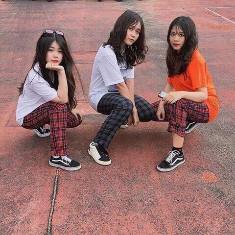 Quần baggy karo ô to cực hot hit